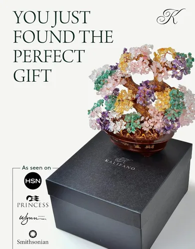 Miniatura 5 de KALIFANO Premium árbol de piedras preciosas – Bonsai Feng Shui Money Tree con propiedades curativas Mixto