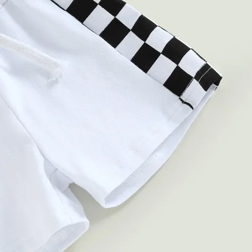 Miniatura 7 de AEEMCEM Conjunto de 2 piezas de camiseta de manga corta para bebé niño y niña, ropa de verano a cuadros