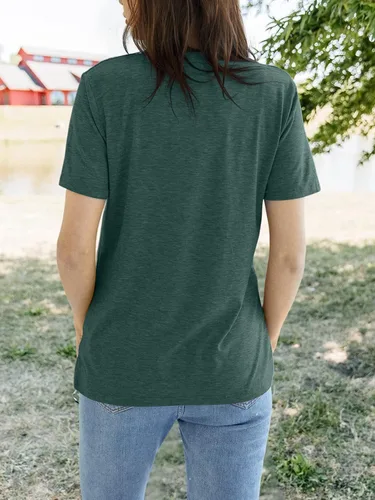Miniatura 4 de Chulianyouhuo Camiseta de manga corta con estampado de girasol para mujer, camiseta casual para adolescentes y niñas