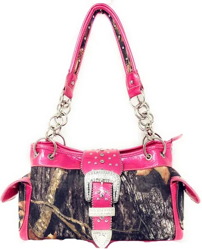 Miniatura 2 de Cartera de hombro con hebilla de camuflaje para mujer, multicolor