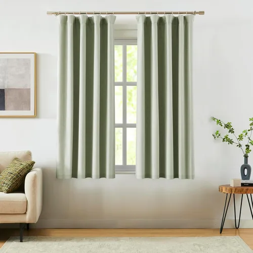 Miniatura 29 de Vision Home Cortinas opacas de color azul cambray de 63 pulgadas para dormitorio, aislamiento térmico, oscurecimiento de la habitación, juego