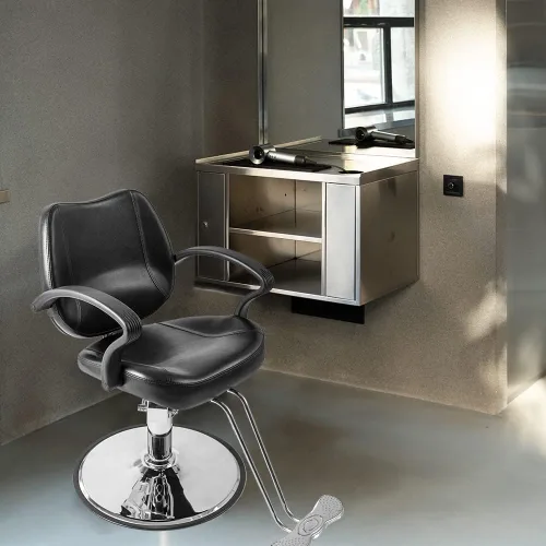 Miniatura 7 de Winado Silla de peluquería para salón de belleza con altura de asiento ajustable de 6 pulgadas y rodillo de 360 grados, soporta hasta 330 libras