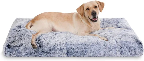 Miniatura 41 de Bedfolks Cama Impermeable para Jaula de Perro, Cama de Felpa para Perros con Funda Lavable Extraíble, Almohadón de Jaula de Perro de Piel Sintética