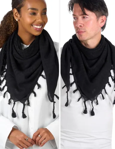 Miniatura 69 de LOVARZI Shemagh Cottons Arab Keffiyeh - Bufanda militar táctica para cabeza y cuello