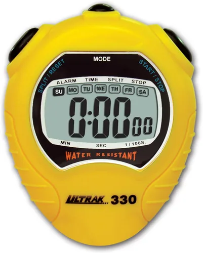 Ultrak Cronómetro con temporizador acumulativo de pantalla jumbo Amarillo