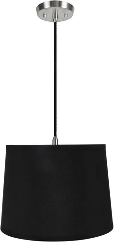 Miniatura 11 de Aspen Creative, 72306-11 - Kit de conversión de luz colgante de techo con pantalla de tela imperio de tapa dura, 14 pulgadas de ancho