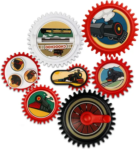 Juego de juguetes magnéticos de 7 piezas, juguetes de equipo temático de tren para niños pequeños de 1 a 3 años, juguetes educativos STEM para