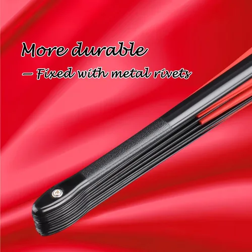 Miniatura 4 de Paquete de 2 ventiladores de mano plegables grandes, ventilador chino rojo de Kung Fu Tai Chi Chi, ventilador de tela de nailon para hombres