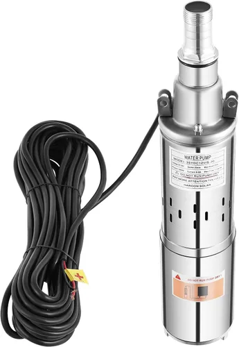 Miniatura 10 de SHZICMY Bomba sumergible de pozo profundo, bomba de agua de acero inoxidable DC 12V 180W, flujo de 396.26 galones/h, elevación de 65.6 pies