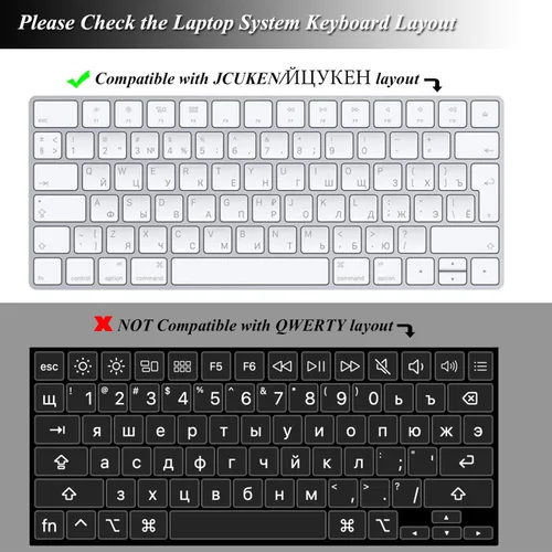 Miniatura 3 de Funda de teclado en idioma ruso para MacBook Air de 15.3 pulgadas A3448 A2941 A3114 A3241/MacBook Air de 13.6 pulgadas A3449 A3113 A2681 A3240