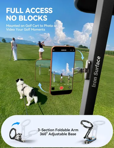 Miniatura 2 de Soporte magnético mejorado para carrito de golf, [triple pliegue + aleación] Regalos de golf para el Día del Padre para hombres, papá, golfista
