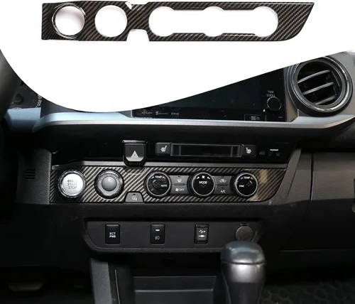 Miniatura 25 de Lcojicep Cubierta de panel de botón de aire acondicionado, accesorios de automóvil compatibles con Tacoma 2016-2020