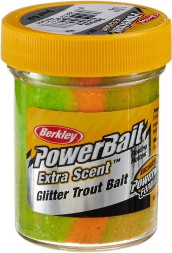 Berkley PowerBait - Cebo para trucha con purpurina, vena plateada, cebo de masa de pesca, tecnología de dispersión de aroma, aroma y sabor