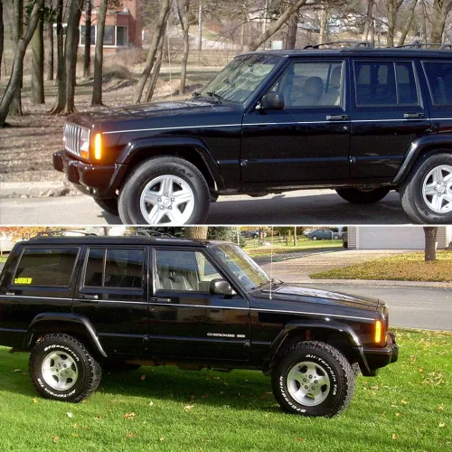 Miniatura 6 de Kit de lentes transparentes LED ámbar compatible con Jeep Cherokee 1997 1998 1999 2000 2001 Luz marcador de estacionamiento lateral de parachoques