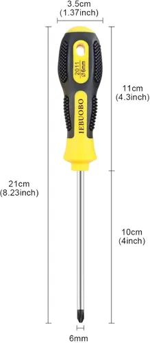 Miniatura 5 de Destornillador ranurado y Phillips, PH2 4" destornillador largo con herramienta de magnetizador/desmagnetizador