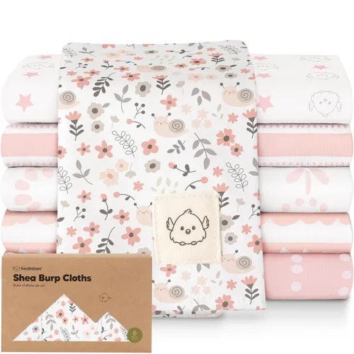 Miniatura 41 de Paños orgánicos para bebés niño y niña - Juego de 6 toallas grandes de algodón para eructar, paños para baba, súper absorbentes, ultra suaves