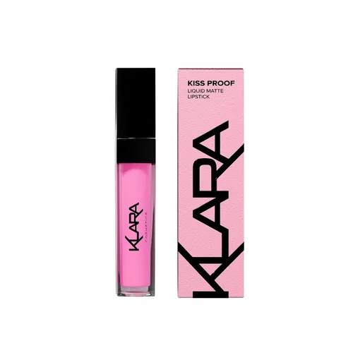 Klara Cosmetics Kiss Proof - Lápiz labial líquido mate de larga duración, color lila, color violeta, pastel, 12 unidades