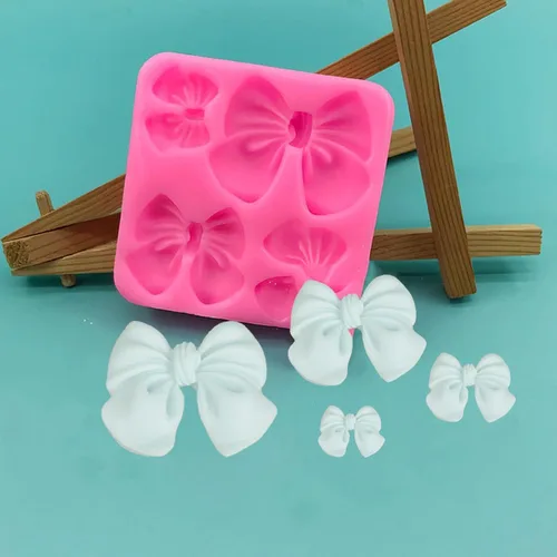 Miniatura 4 de 4 moldes de silicona para arcos para pasteles, cupcakes, chocolate, dulces, manualidades de azúcar y manualidades de resina, juego de moldes de lazo