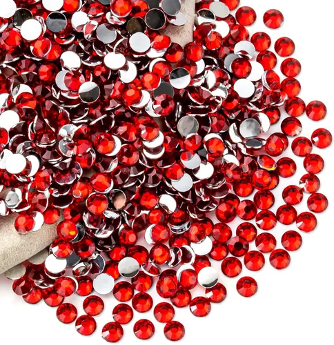 Miniatura 51 de Diamantes de imitación AB verdes a granel, 5000 piezas de diamantes de imitación de fondo plano redondos de gelatina AB sin fijación térmica, gemas