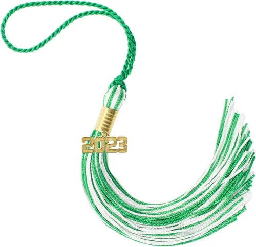 Miniatura 348 de Borla de graduación Aqua 2022, todos los colores escolares disponibles, fabricada en Estados Unidos