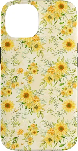 Miniatura 4 de Cute Sunflower Pattern Yellow Pastel Flower Case for iPhone 16