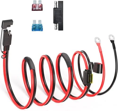 Miniatura 10 de ELFCULB Cable de extensión de enchufe de alimentación SAE a conector SAE, puerto de pared lateral SAE de montaje en panel de 14 AWG de 2 pies