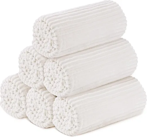 Miniatura 28 de Buryeah 6 Piezas Manta de Franela a Granel 50 x 60 pulgadas Manta para Pijamadas Boda al Aire Libre Manta Ligera, Certificado Oeko-tex Standard 100