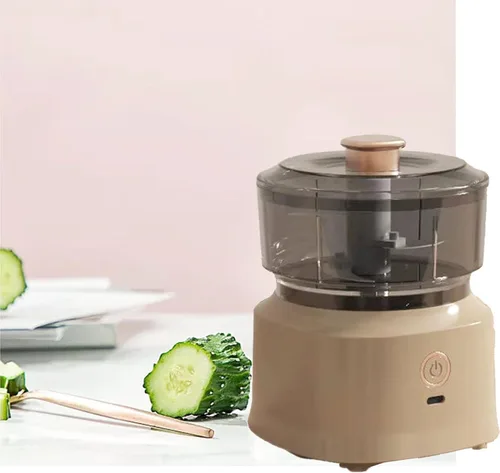 Miniatura 5 de Picadora eléctrica de alimentos, procesadores de alimentos, licuadora eléctrica de carne, cuchillas de acero inoxidable, mini picadora de ajo