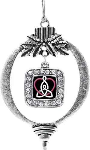 Miniatura 31 de Inspired Silver - Nana púrpura - Adorno de Navidad plateado - Adorno cuadrado para árbol de Navidad con circonita cúbica - Decoración colgante