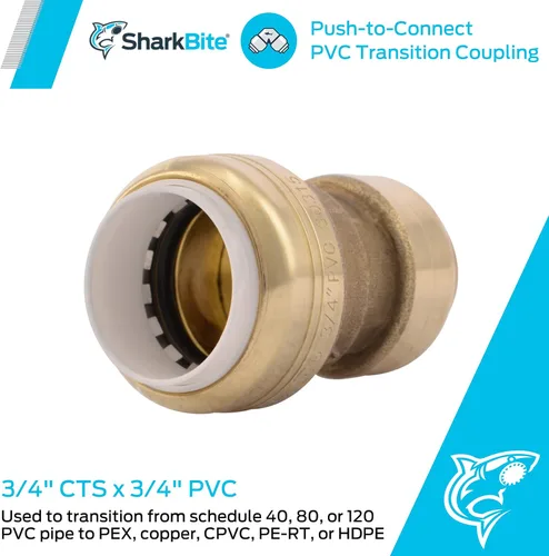 Miniatura 4 de Shatg #Sharkbite acoplamiento de transición de PVC de 1/2” Cts x 1/2"., UIP4016A, 0 volts