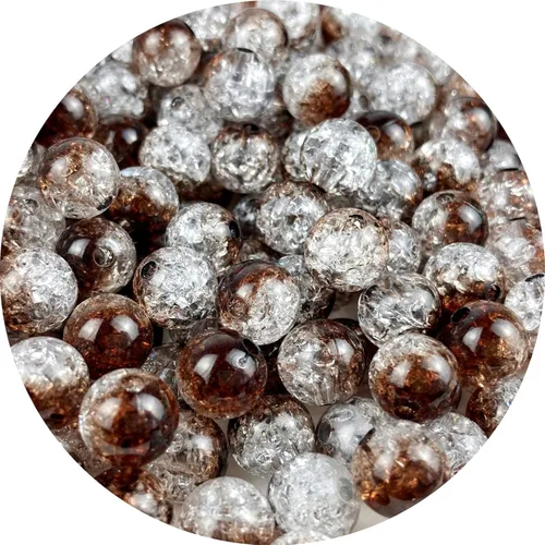 Miniatura 7 de 300 cuentas de acrílico agrietadas de 0.315 pulgadas (0.315 in) redondas de cristal, cuentas espaciadoras a granel para hacer joyas, collares, Negro