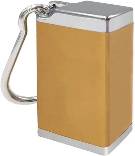 Miniatura 8 de Hourwof Cenicero portátil de metal con tapa, cenicero de bolsillo al aire libre para cigarrillos, lindas bandejas de ceniza de viaje con llavero