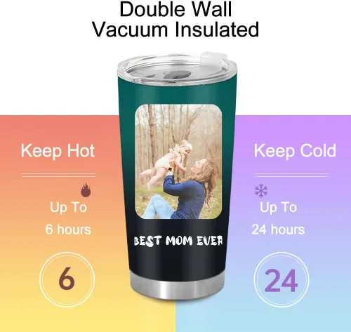 Miniatura 4 de Vaso de café personalizado con foto para mamá papá, vasos de café personalizados, taza de viaje, taza de regalo para padre, madre, hombres