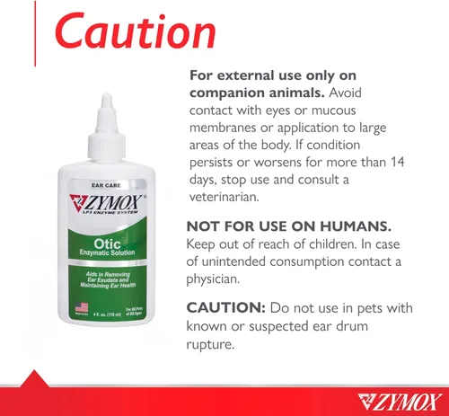 Miniatura 5 de Tratamiento ótico para mascotas Zymox, sin hidrocortisona, 4 onza