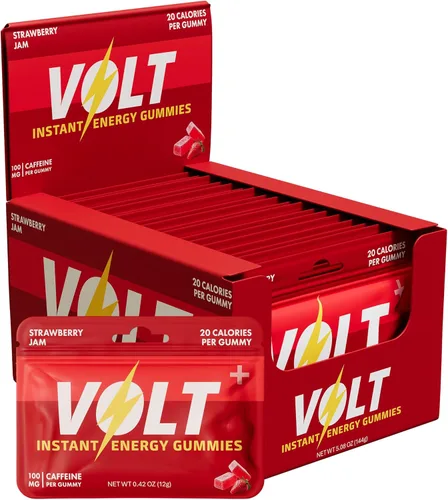 Volt - Gomitas de energía instantánea, 100 mg de cafeína por gomita, combustible de acción rápida para entrenamiento, carrera + estudio, alternativa