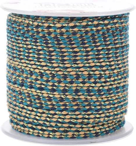 Miniatura 10 de Beadthoven - Cuerda de algodón de macramé de 21.8 yardas (0.067 in), cuerda de algodón torcido colorido para manualidades, tejer, colgar en la Morado