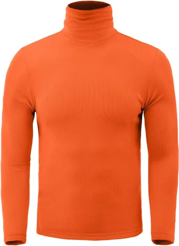 Miniatura 6 de Zengjo Camisas de manga larga con cuello alto para hombre, capa base térmica, ajustadas, suaves