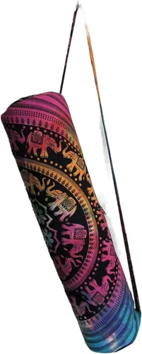 Miniatura 15 de ICC - Bolsa de transporte para yoga con mandala, dorada, color negro y dorado, con cremallera completa, para gimnasio, playa, pilates, bolsa