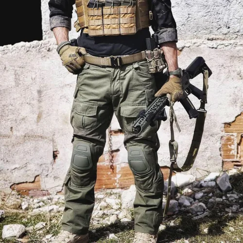 Miniatura 6 de IDOGEAR Pantalones de combate G3 Camo Pantalones con rodilleras Pantalones tácticos para hombre, múltiples bolsillos con gancho y bucle ajustador