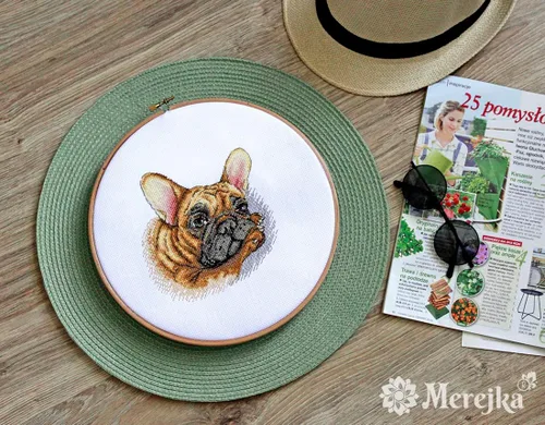 Miniatura 3 de Merejka Kit de punto de cruz contado Bulldog francés