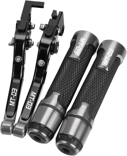 Miniatura 14 de Palancas de embrague de freno extensibles ajustables para motocicleta para Yamaha MT03 MT-03 2015 2016 2017 2018 2019 2020 (color : B)