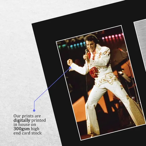 Miniatura 4 de HWC Trading Regalos de Elvis Presley USL con autógrafo impreso y firmado para fanáticos de recuerdos musicales - Tamaño carta de EE. UU