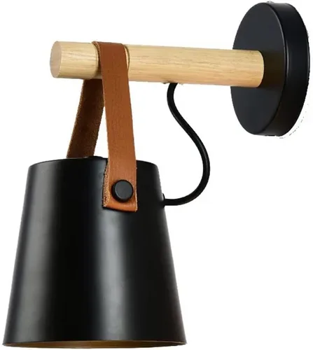 Miniatura 7 de Aplique de pared moderno de granja, lámpara de pared retro industrial negra, lámpara de pared para dormitorio, mesita de noche, lectura, montaje