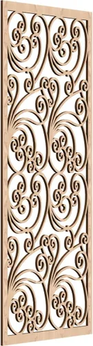Miniatura 12 de 9 3/8"W x 24 3/8"H x 1/4"T Marilla Decorativos Paneles de Pared de Madera Calado, Abedul