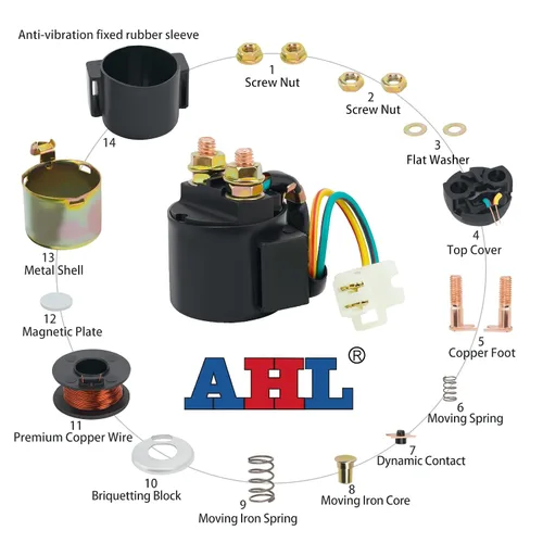 Miniatura 4 de AHL Relé solenoide de arranque para Yamaha Timberwolf 250 YFB250 1992-1999 ATV