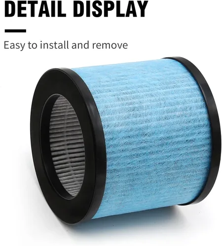 Miniatura 3 de TPAP002 Filtro HEPA de repuesto para purificador de aire TOPPIN TPAP002 Comfy Air C1, H13 HEPA tipo y prefiltro de carbón activado, TPFF002, paquete