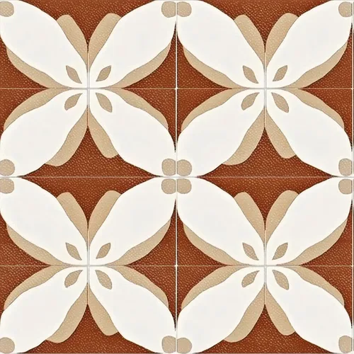Miniatura 13 de HOMETITUTE 10 piezas 12x12 pulgadas Azul floral nórdico patrón de silueta azulejos de piso de despegar y pegar removibles autoadhesivos adhesivo