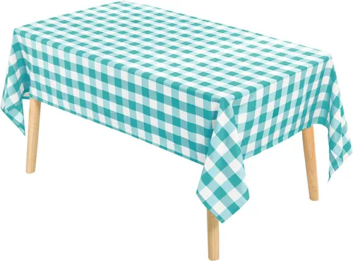 Miniatura 2 de Hiasan - Mantel cuadrado a cuadros, 30 x 30 pulgadas, tela impermeable y resistente a las arrugas para picnic, cena y fiesta, tela de poliéster