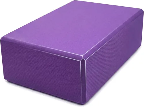 Toyvian Bloques de yoga EVA de alta densidad para estabilidad y estiramiento, antideslizantes, para fitness y ejercicio, color morado, ligero y
