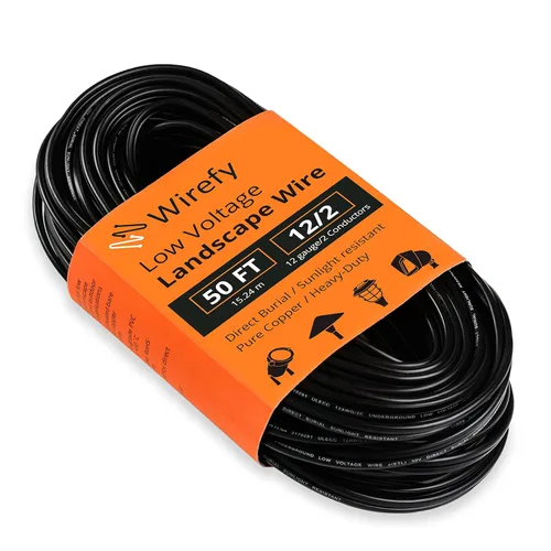 Miniatura 17 de Wirefy Cable de paisaje de bajo voltaje 10/2 de 50 pies Cable de iluminación de paisaje de bajo voltaje Cobre puro Entierro directo al aire
